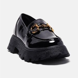 Fashion Nova Black Platform Loafers - Size 7